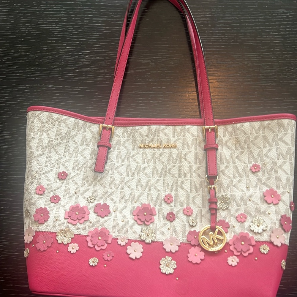 Multicolored spring, Michael Kors tote